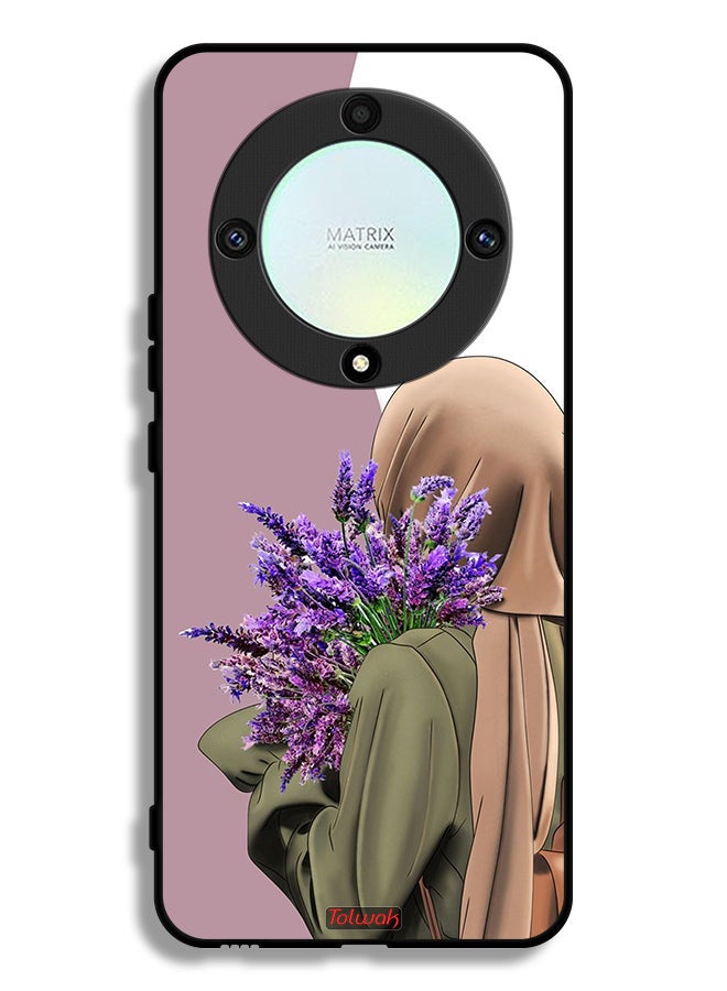 Tolwak غطاء حماية لهاتف Honor X9a يحمل زهرة - Image 1