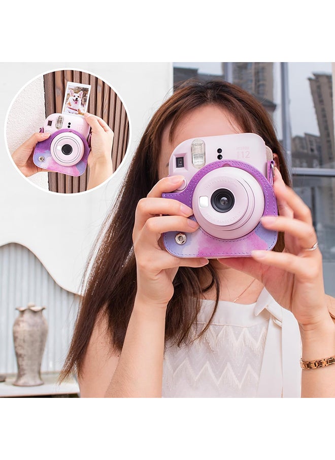 PU Leather Camera Case for Fujifilm Instax Mini 12 Instant Camera | Protective Camera Cover with Adjustable Shoulder Strap - Pink Cloud - pzsku/ZB36CD85163A5245F9E8DZ/45/_/1732023335/d8ac4e64-372f-4696-b5cf-90c29afedf3a