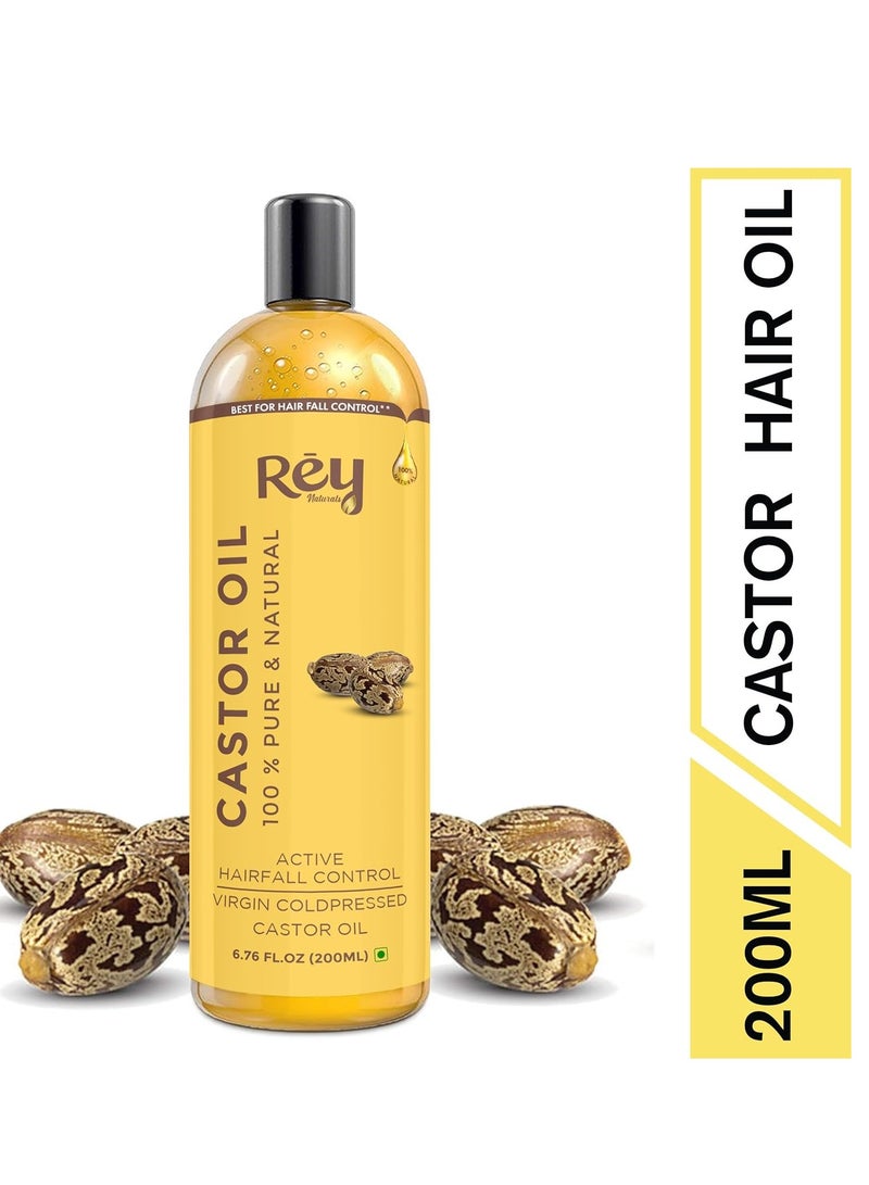 Rey Naturals Castor Oil Arandi Oil Premium Cold Pressed for Hair  Skin Care 200ml Pack of 2 - Image 2