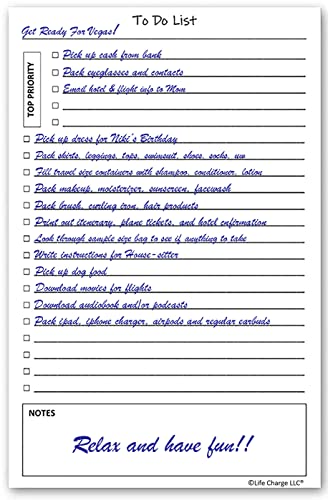 Life Charge To Do List Planner Notepads, 2 Pack, 50 Pages Each (100 Total), Undated ToDo Checklist with Priority & Notes Sections, Daily Task Organizer for Work, Projects & Home, 8.5 x 5.5 Half Letter, Portrait – Life Charge - Image 2