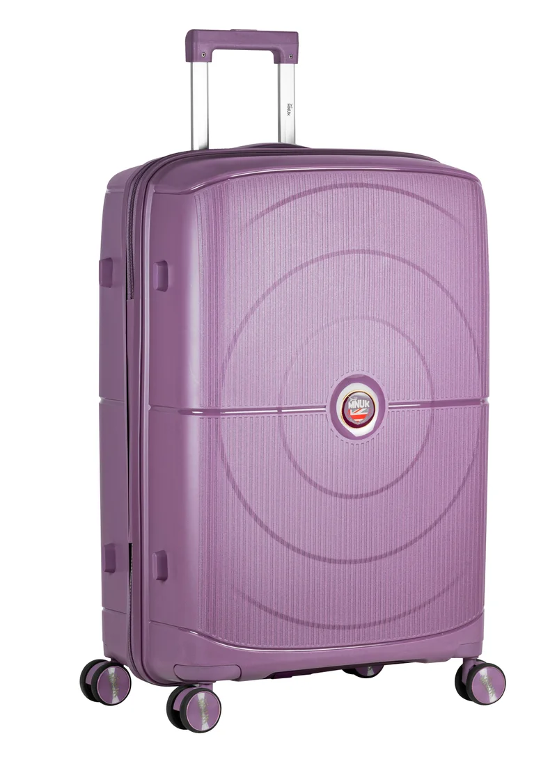 MNUK PREMIO 28inch Luggage| Polypropylene (PP) Hardside Luggage Trolley|Double 360° 4 Wheeler| Large-28 Inch|Purple