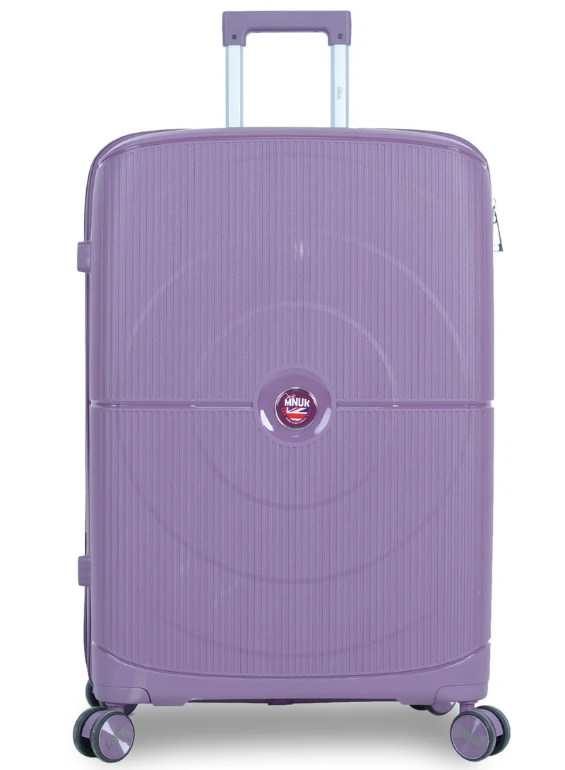 MNUK PREMIO 28inch Luggage| Polypropylene (PP) Hardside Luggage Trolley|Double 360° 4 Wheeler| Large-28 Inch|Purple