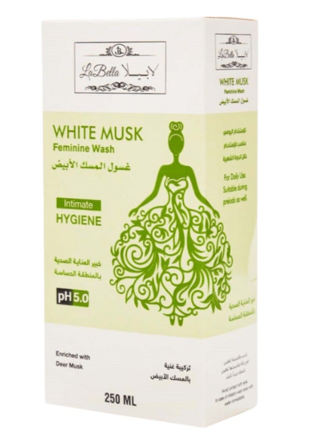 La Bella Feminine Wash for Intimate Areas with White Musk 250ml - Cleanliness and freshness that lasts all day - Image 1