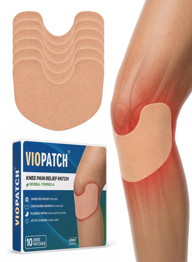 Viopatch Knee Patch for Pain Relief - Pack of 10 | Instant & Long Lasting Relief from Knee Pain | All Natural Ingredients | No Side Effects - Image 1
