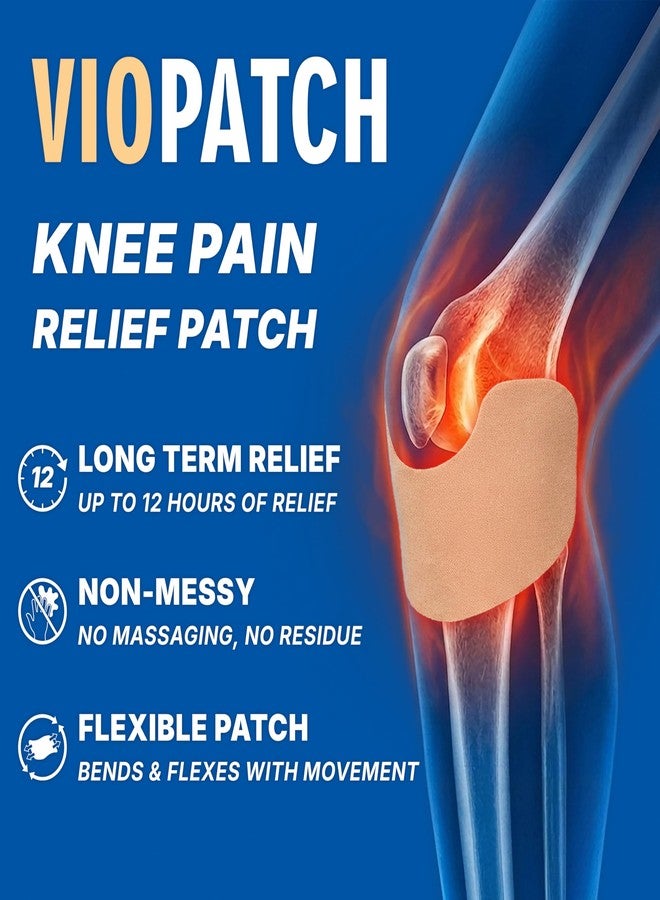 Viopatch Knee Patch for Pain Relief - Pack of 10 | Instant & Long Lasting Relief from Knee Pain | All Natural Ingredients | No Side Effects - Image 2
