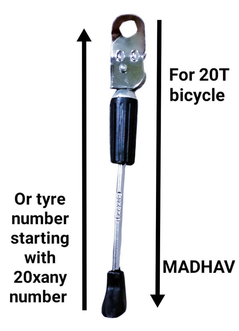 MADHAV CYIDER Bicycle Kickstand,for 20T Bicycle,Made UP of Steel,Heavy Build Quality,Durable for Cycle Tyer Number 20XANY Number - Image 5