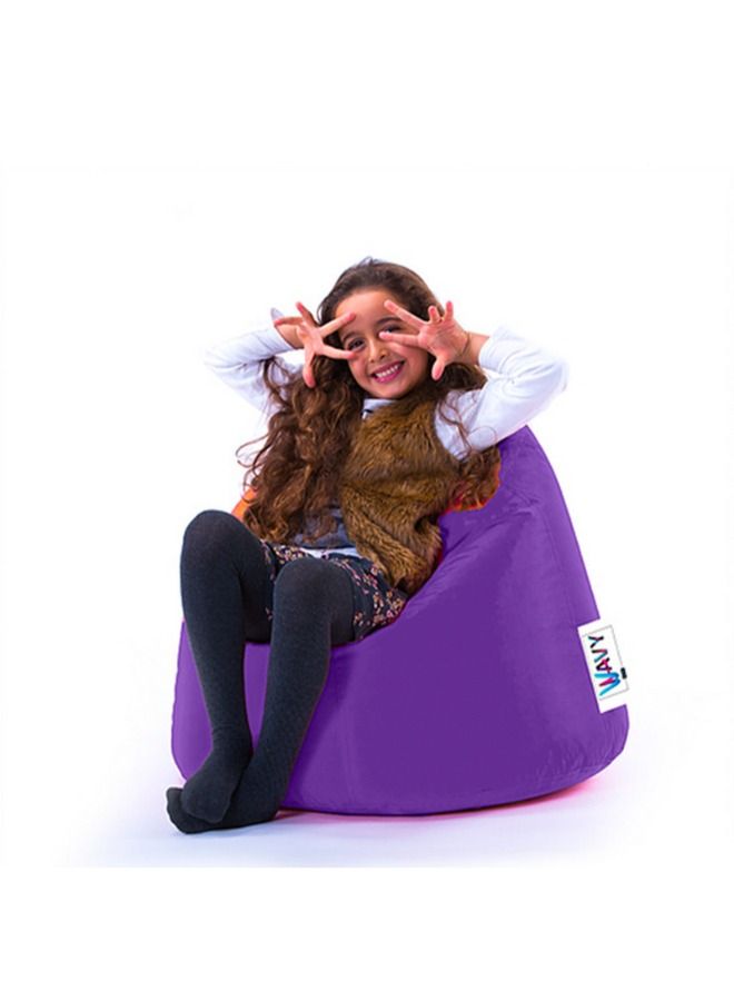 WAVY Purple Kids Comfy Bean Bag - Waterproof - Image 2