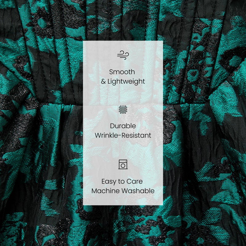 Lulus Ayla Jacquard Mini Dress Womenâ€™s Strapless Bustier Cocktail Dress with A-Line Skirt and Lace-Up Back, Size, Color Emerald - Image 3