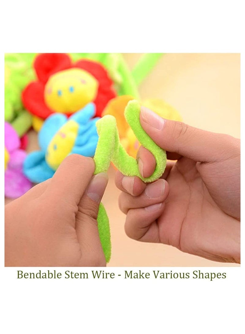 KASTWAVE SYOSI Artificial Plush Flower, Bendable Curtain Buckle Tiebacks, Birthday Wedding Party Durable Plush Daisy Flower Bouquet, with Happy Smiley Face Gift for Kids Baby Girl Toddlers, 16PCS - Image 3