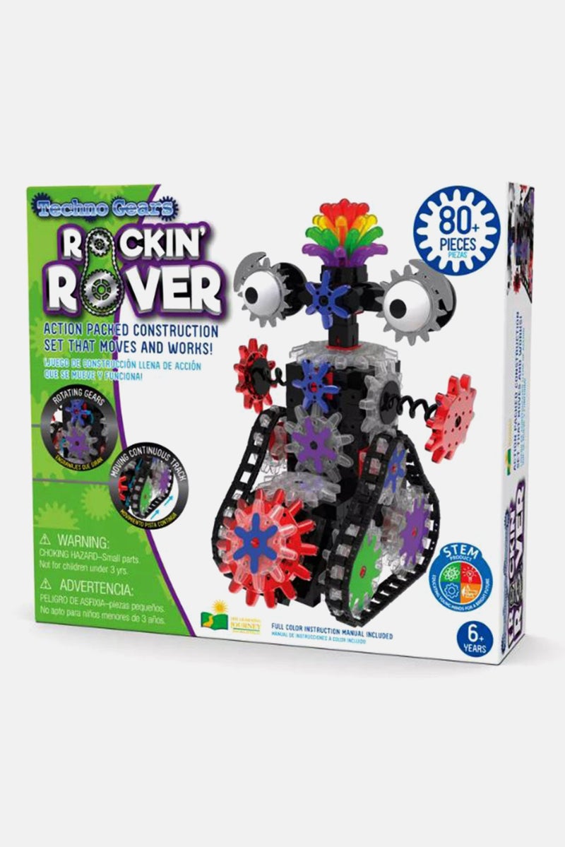 THE LEARNING JOURNEY مجموعة بناء تكنولوجيا التروس 80 قطعة، مجموعة سوداء - Image 1