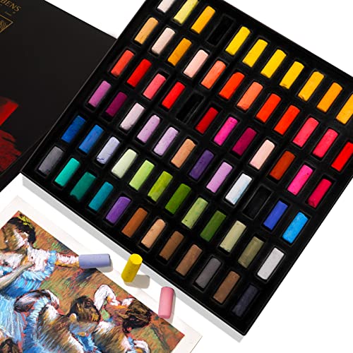 Paul Rubens Professional Soft Pastels Handmade 72 Vibrant Colors Chalk Pastels Smooth and High Adhesion for Painting Drawing Blending Crafting Ideal Art Supplies for Artists Beginners - Image 1