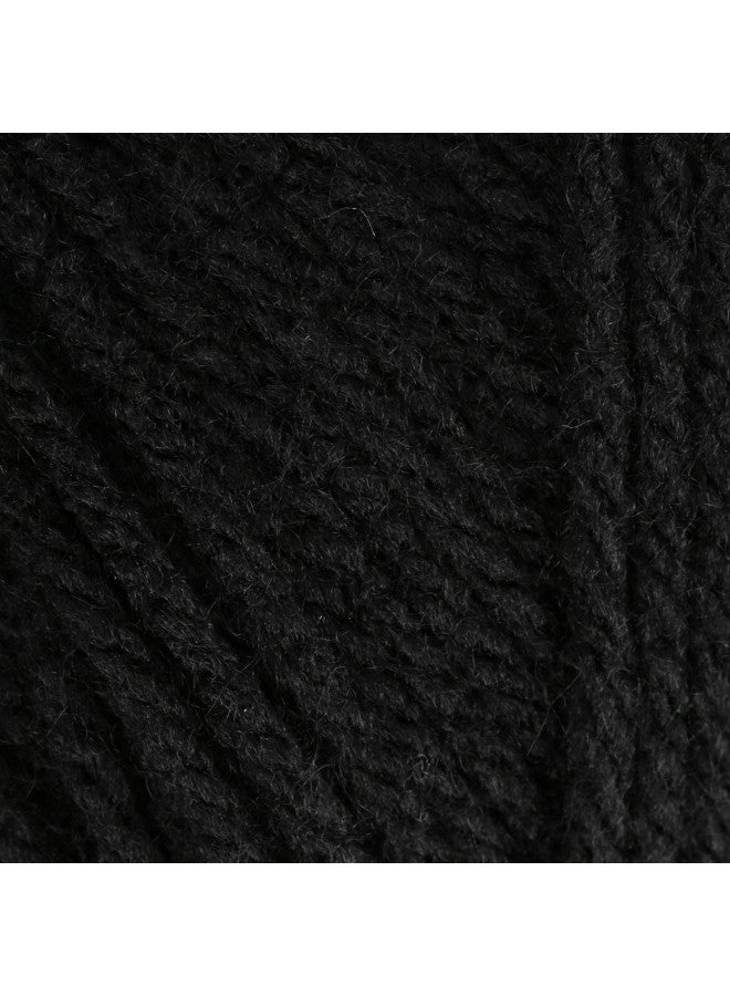 Bernat Super Value Yarn, 7 oz, Gauge 4 Medium Worsted, Black - Image 3