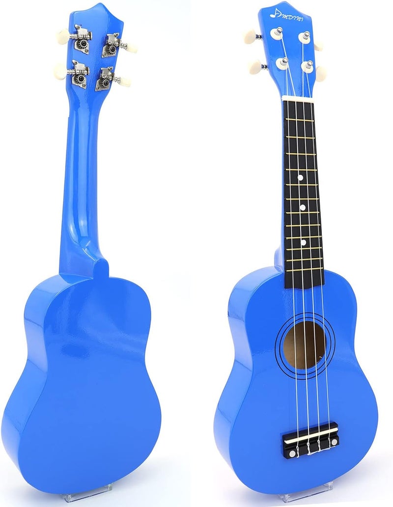 Amdini 21 Inch Ukulele for Beginners Basswood Soprano Ukelele Kit for Kids Adult Student Starter Mini Guitar Ukalelee Pack Bundle with Book Gig Bag Tuner Strap Picks Nylon Strings (Navy Blue) - Image 3