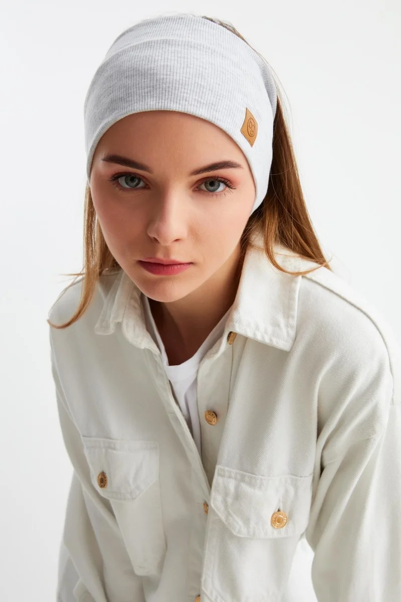 بوتيكجيز Powder-Melange 2-Piece Cotton Camisole, Non-Slip, Anti-Sweat, Ultra Light, Sports Hair Band Bandana Buff