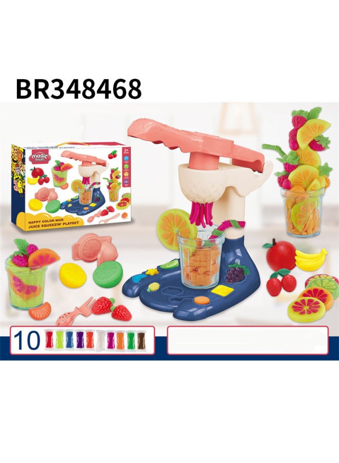 Children's Colored Clay Toys Baby Educational Plasticine Mold Clay 10 Color DIY Vegetable Backpack Suit-Color:BR348470-Specifications:- - Image 4