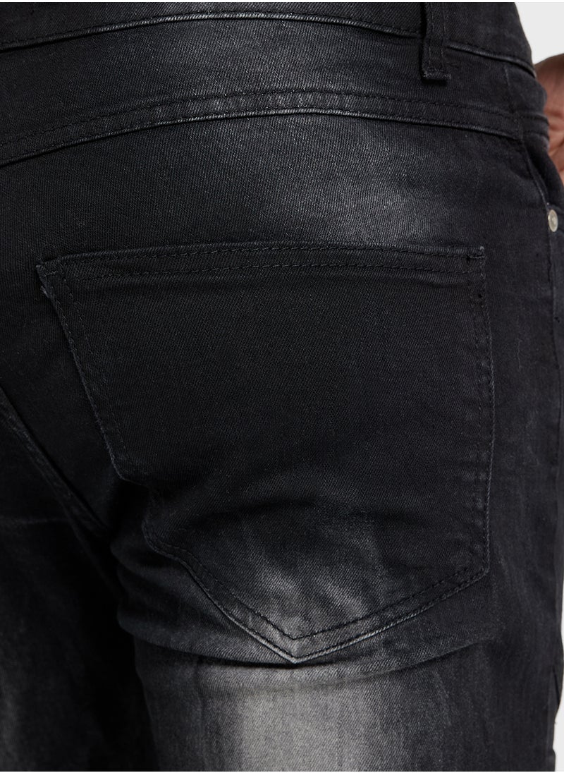 BRAVE SOUL - Denim Multi Stitch Detail Jeans - Image 1