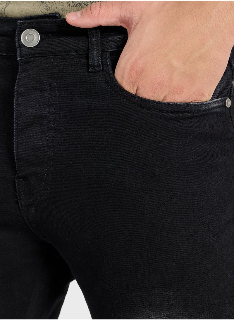 BRAVE SOUL - Denim Multi Stitch Detail Jeans - Image 1