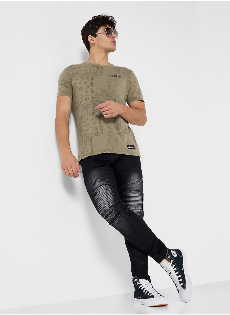 BRAVE SOUL - Denim Multi Stitch Detail Jeans - Image 1