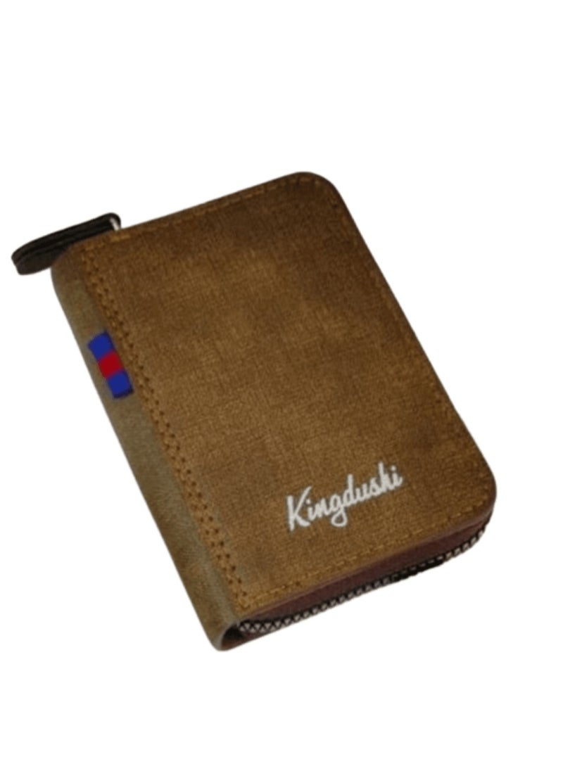 Kingdushi - Kingdushi Men's Leather Zipper Wallet – Stylish, Compact & Secure Card Holder - Image 1