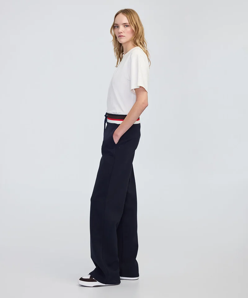 Ipekyol Contrast Waist Wide-Leg Trousers