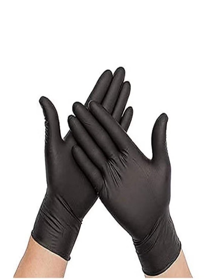 Powder Free Vinyl Disposable Black Gloves 100 Pcs - Image 2