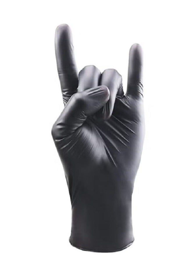 Powder Free Vinyl Disposable Black Gloves 100 Pcs - Image 3