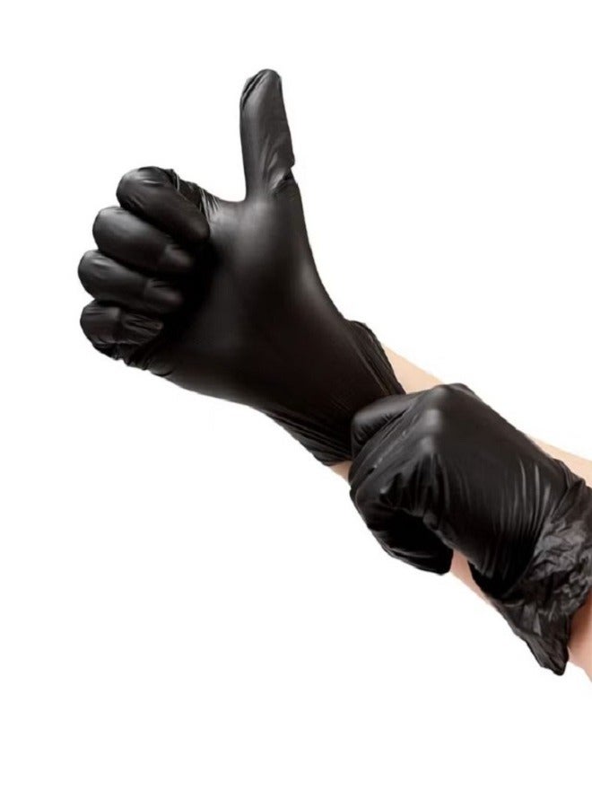 Powder Free Vinyl Disposable Black Gloves 100 Pcs - Image 4