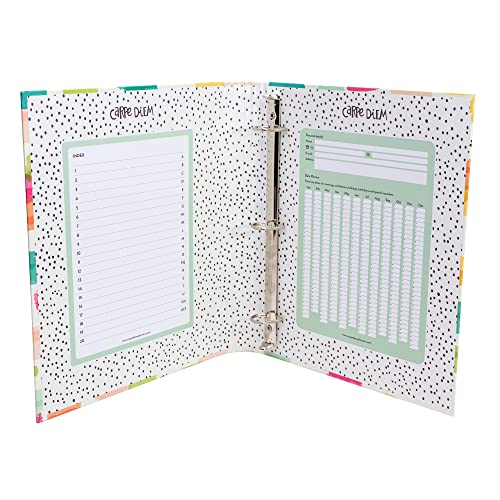 Pukka Pad, Carpe Diem Preloaded Rollbound Ringbinder – 12.4 x 10.8in – Includes Index, Personal Details, Planner Pages – Comes Preloaded with 5-Part Dividers – Standard 3-Ring Mechanism - Colorwash - Image 5