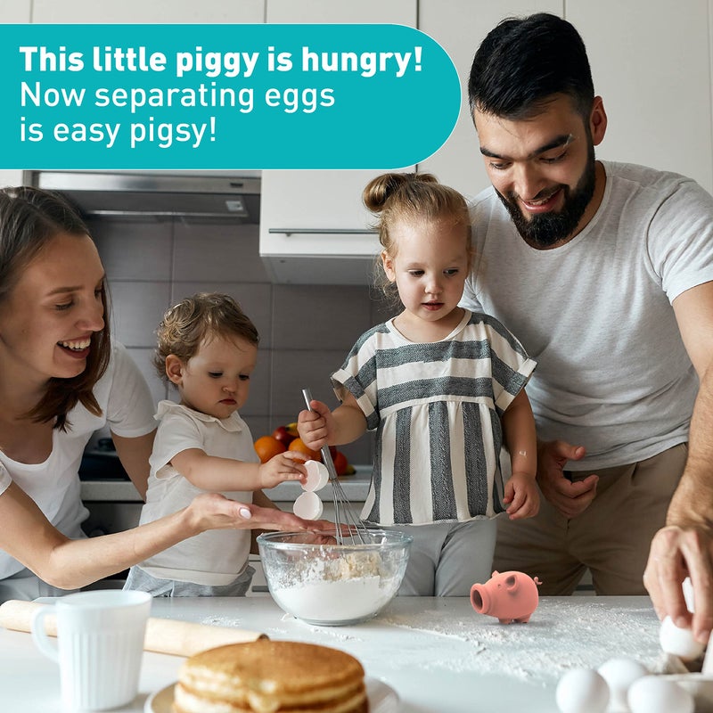 Peleg Design Egg Separator for Raw Eggs â€“ Silicone Egg Yolk and White Separator, Funny Pig Design â€“ Cute Kitchen Tool Gadget for Cooking/Baking - Image 2
