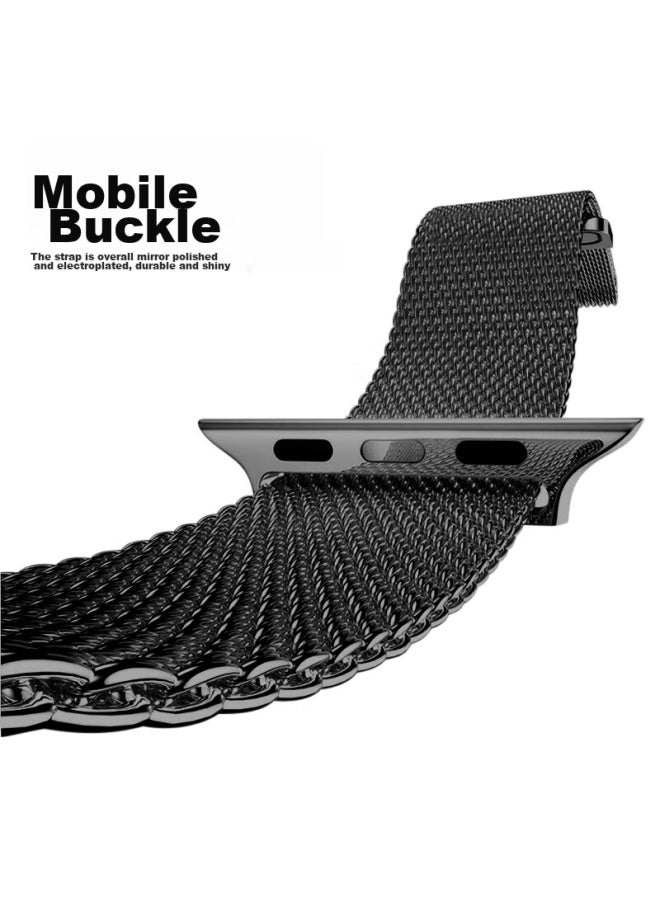 Bho Apple Watch Band Compatible With Apple Watch S10/s9/se/ultra2, Milanese Loop, Iwatch S8/7/6/5/4, Metal Stainless Steel Band - Image 5