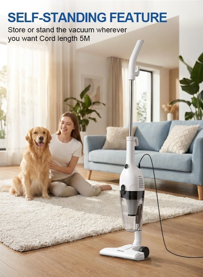 Xoopla Corded Stick Vacuum Cleaner , 700W Power 20Kpa Powerful Suction，With Cyclone Separation Air duct system ，Upright Vacuum with 5M Cord for Home, 2 in 1 Lightweight Handheld Vacuum Cleaner for Hardwood Floor，Tile Floor， Pet Hair - Image 4