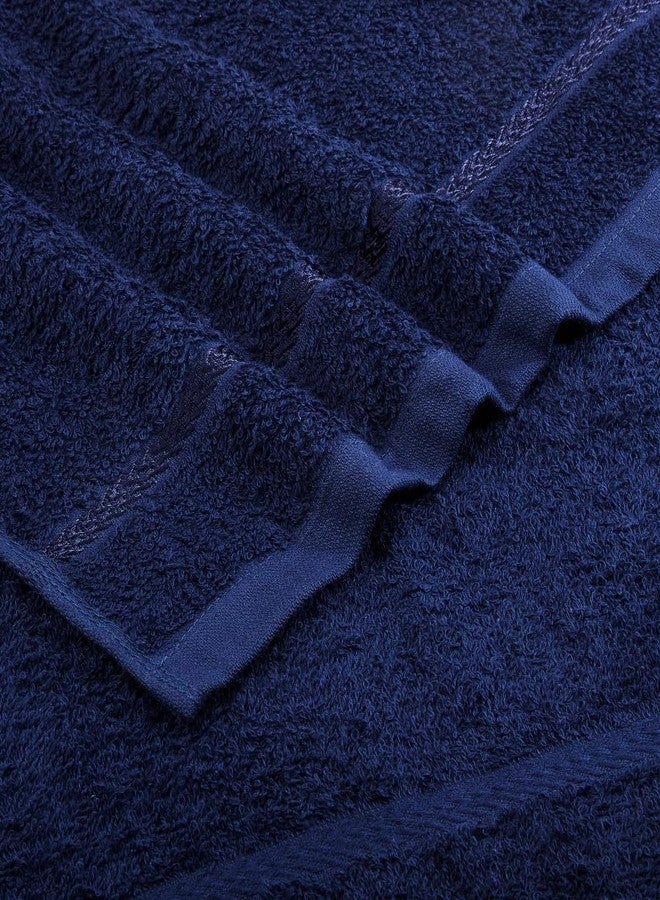 Welspun Arlo Sports Set of 2 | 100% Cotton Gym & Fitness Essential | Soft, Absorbent & Quick Dry | Sweat Control for Workout, Yoga & Travel | 40 x 90 cm | Dark Blue & Magenta - Image 4