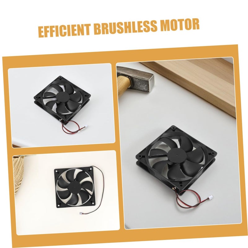 Dual Ball Bearing 120mm PC Cooling Fan 2 Pack Silent Low Noise with Speed Control - Image 4