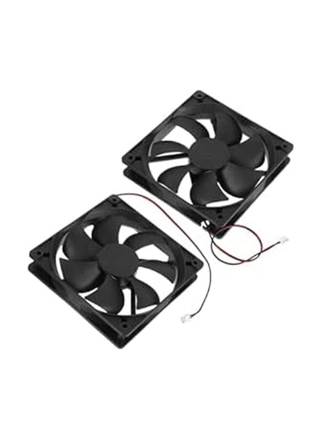 Dual Ball Bearing 120mm PC Cooling Fan 2 Pack Silent Low Noise with Speed Control - Image 1