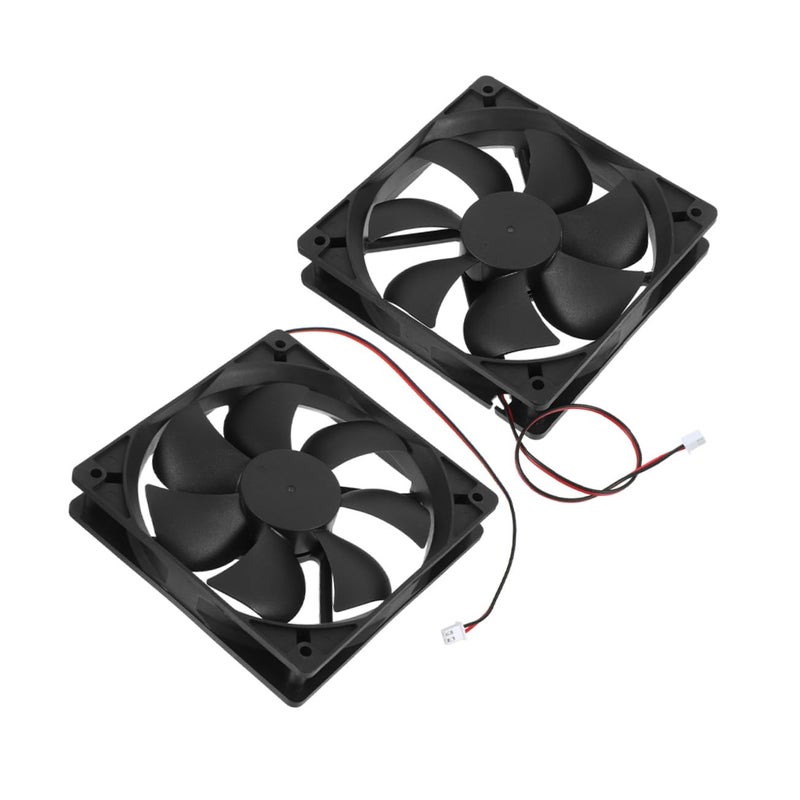 Dual Ball Bearing 120mm PC Cooling Fan 2 Pack Silent Low Noise with Speed Control - Image 2