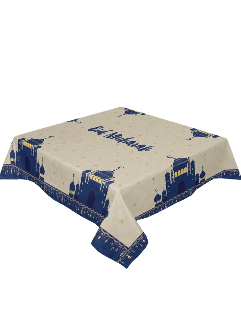 Table Cover Eid Mubarak Dinning Home Decoration Table Cloth for Home Kitchen Dinning Tabletop Rectangle 60x90cm