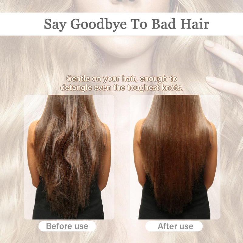 Quacc 9-Rows Cushion Nylon Bristle Hair Brush Women Men Curly Wet or Dry Hair Classic Detangling Brushes for Separating Shaping Defining Curls Blow-Drying Styling Detangling - Image 5