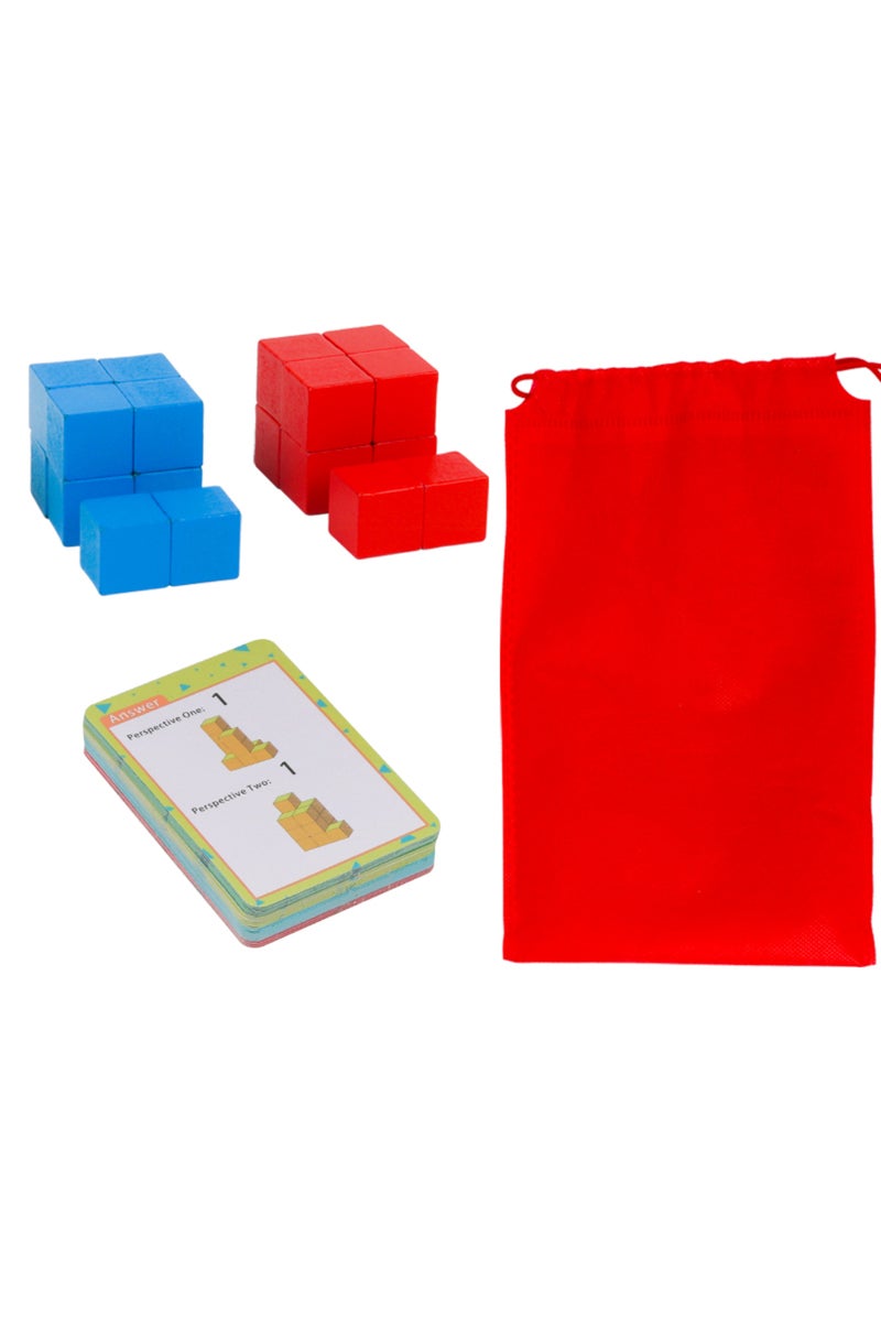 NB165C1 Montessori Block Puzzle Toy Spatial Logical Thinking Training Game Rainbow Stacking Blocks M