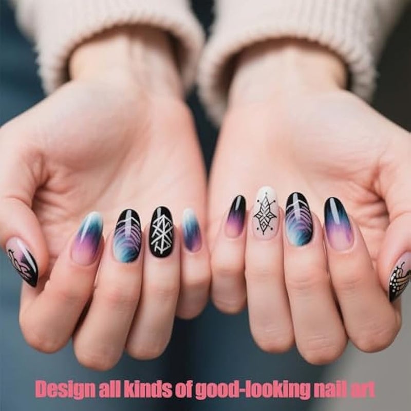 ارتدون مجموعة فرش طلاء الاظافر مزدوجة الاطراف مكونة من 32 قطعة، فرش طلاء اظافر جل وقلم تصميم لرسم الاظافر وفرش طلاء الاظافر، فرش تفاصيل صغيرة - Image 5