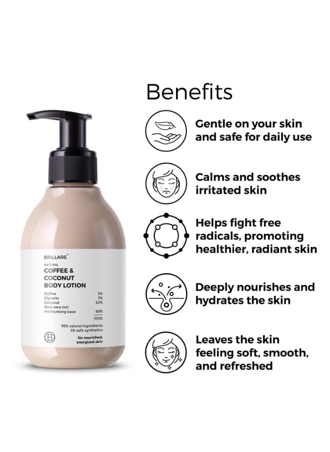 BRILLARE Coffee & Coconut Body Lotion for Energized & Moisturised Skin  - Image 2