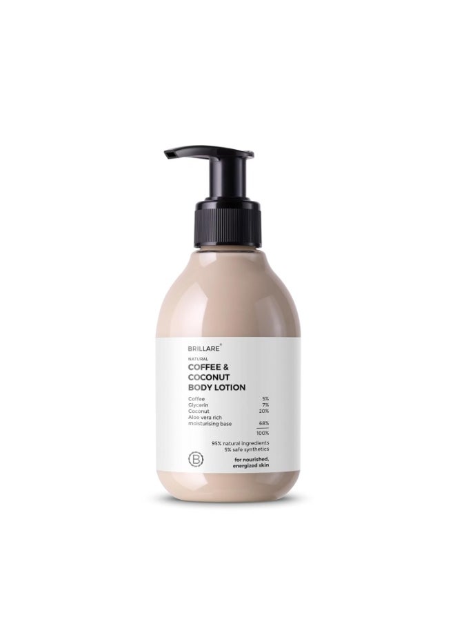 BRILLARE Coffee & Coconut Body Lotion for Energized & Moisturised Skin  - Image 1
