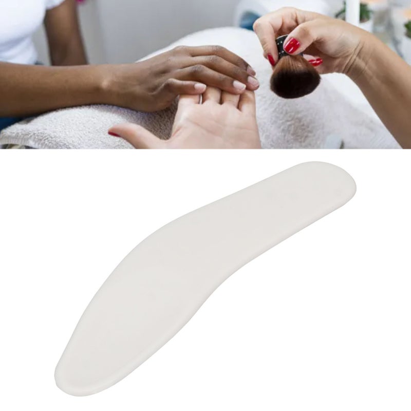 50pcs Mini Cosmetic Cream Spatula Curved Shaped Reusable Eye Cream Applicator for Nail Glue White - Image 3