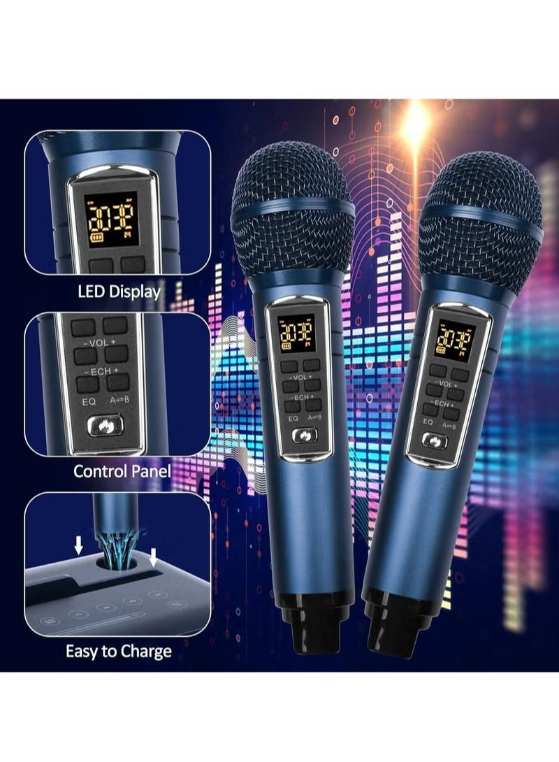 Wireless Karaoke Speaker System with Dual Microphones - Portable PA System for Parties, Picnics, and Events  - Image 3