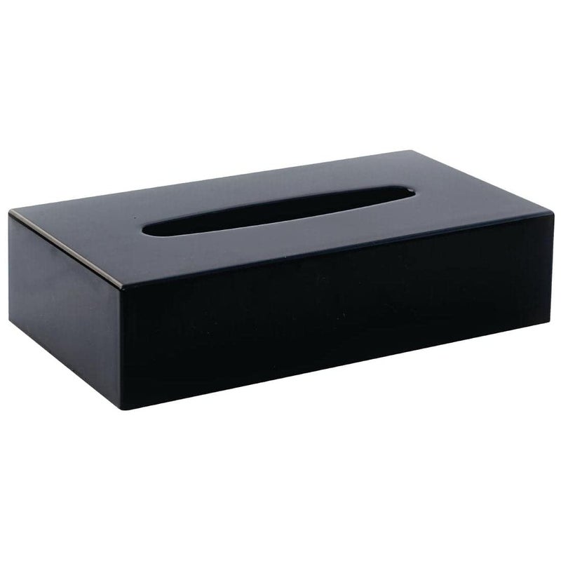 MDN Facial Tissue Dispenser and Holder in Black for Bathroom Vanity Countertops Bedroom Dressers Night Stands Desks Tables with 50 Tissue - Image 3