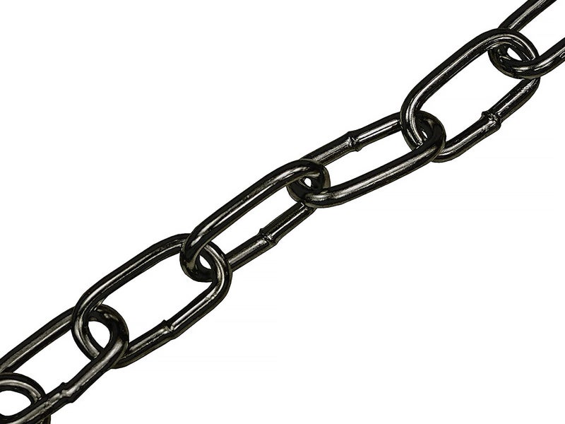 Faithfull FAICHCUT40B Black Japanned Chain 4 mm Link Dia. x 2.5 m Long. 120 kg Load Limit - Image 5