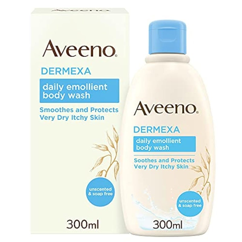AVEENO Emollient Body Wash, Dermexa, 300ml - Image 1