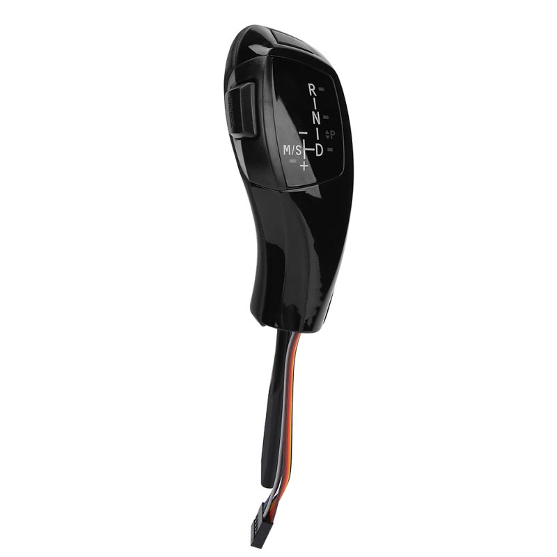 Gear Shift Electronic Shift Knob for BMW Glossy Black with LED Position Indicator - Leather Back Design Gear Lever for Later Versions - Image 3