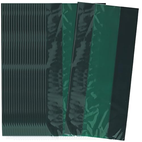 Forest Green Cellophane Party Favor Plastic Bags 115 x 5 30 Ct Perfect for Gifts Candy Treats