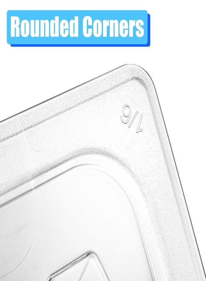 Bekith 12 Pcs 1/6 Size Polycarbonate Food Pan Lids, Hotel Pan Lid Restaurant Clear Food Storage Container Covers for Prep Tables, Buffet, Salad Bar, Commercial & Kitchen, Dishwasher & Freezer Safe - Image 3