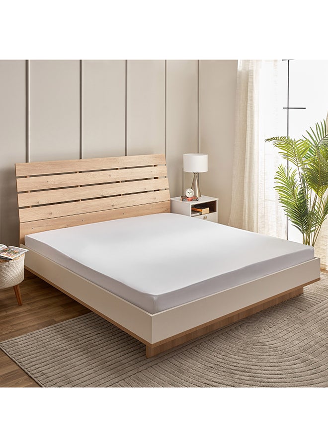 Home Box Grande Affordables White Haven Geta King Percale Cotton Fitted Sheet 200 x 33 x 180 cm - Image 1